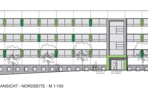 Hochschule Gebäude 20 - Ansicht Nordseite